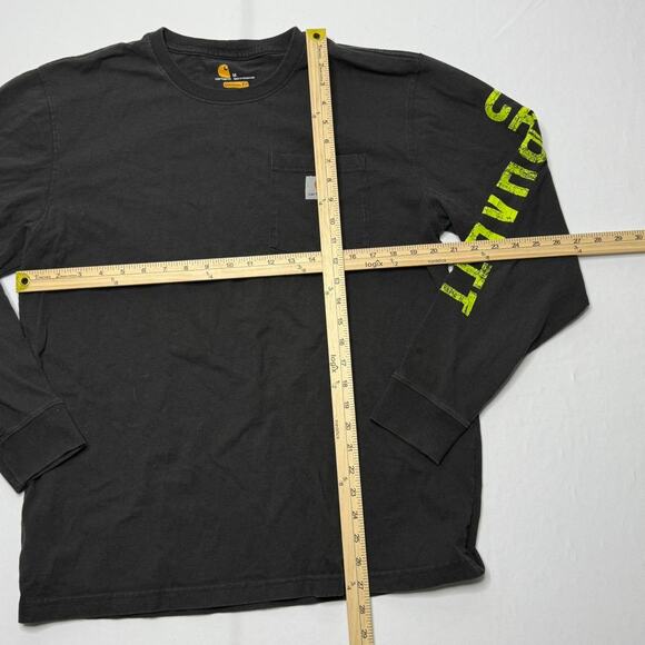 Carhartt Original Fit Black Long Sleeve Pocket Tee - Size M - Picture 4 of 4